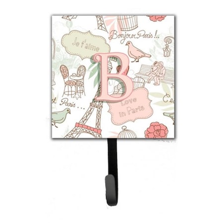 Jensendistributionservices Letter B Love In Paris Pink Leash & Key Holder MI1658905